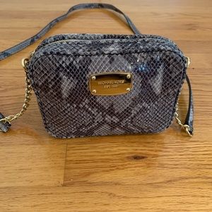 Michael Kors Hamilton Python leather crossbody
